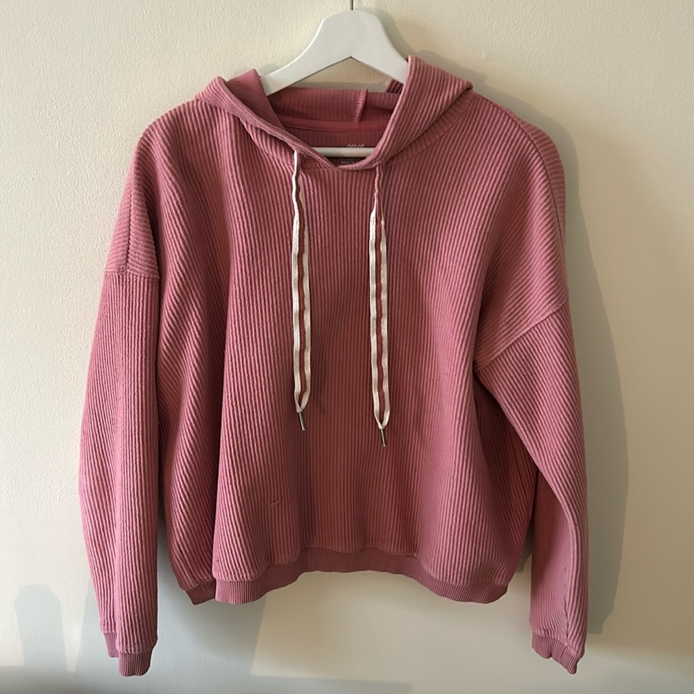 Aerie waffle knit cropped sweatshirt